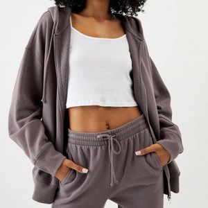 Pacsun Monterey Zip Brown Hoodie